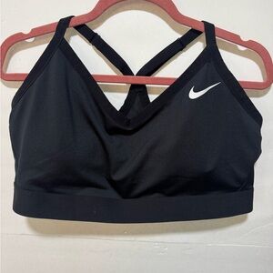 Nike Black Sports Bra Racerback Medium Support Size 1X